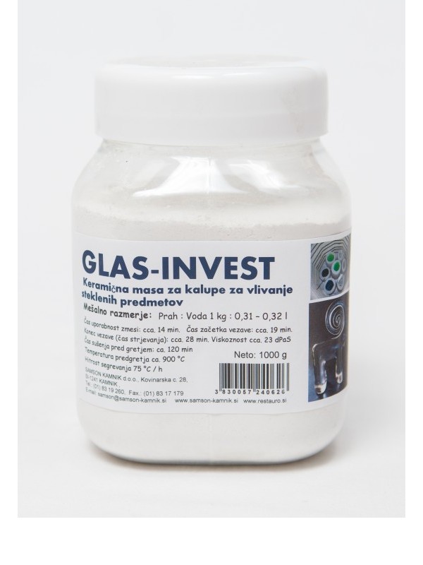 GLASS INVEST keramična masa za ulivanje stekla  1 kg