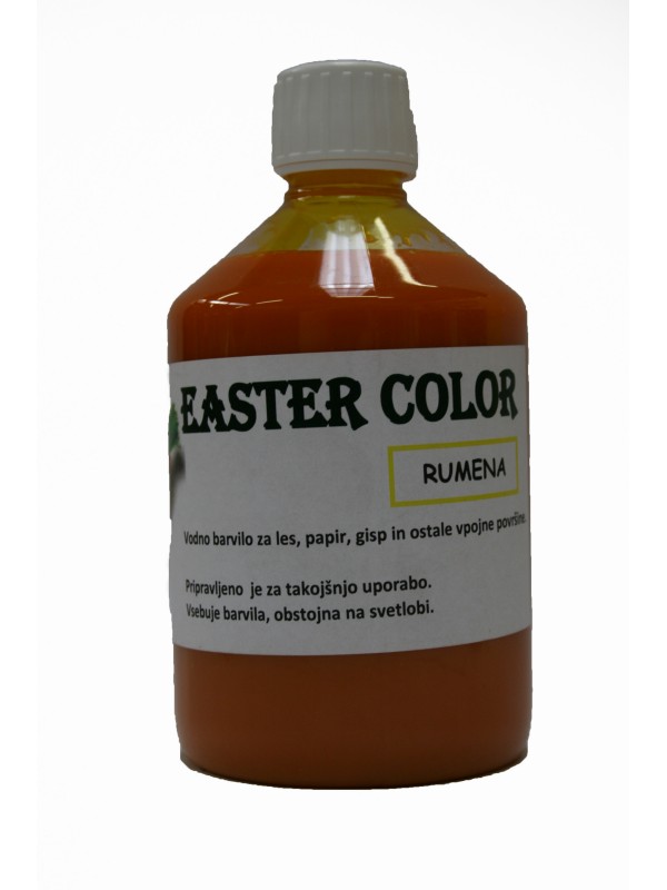 EASTERCOLOR - vodna barva za les,papir,.. RUMENA 500 ml